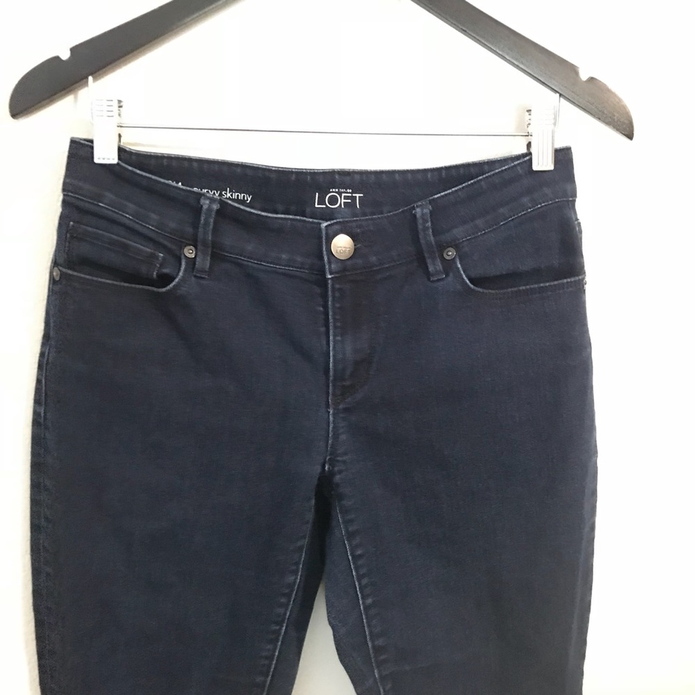 Loft blue rinse curvy skinny jeans